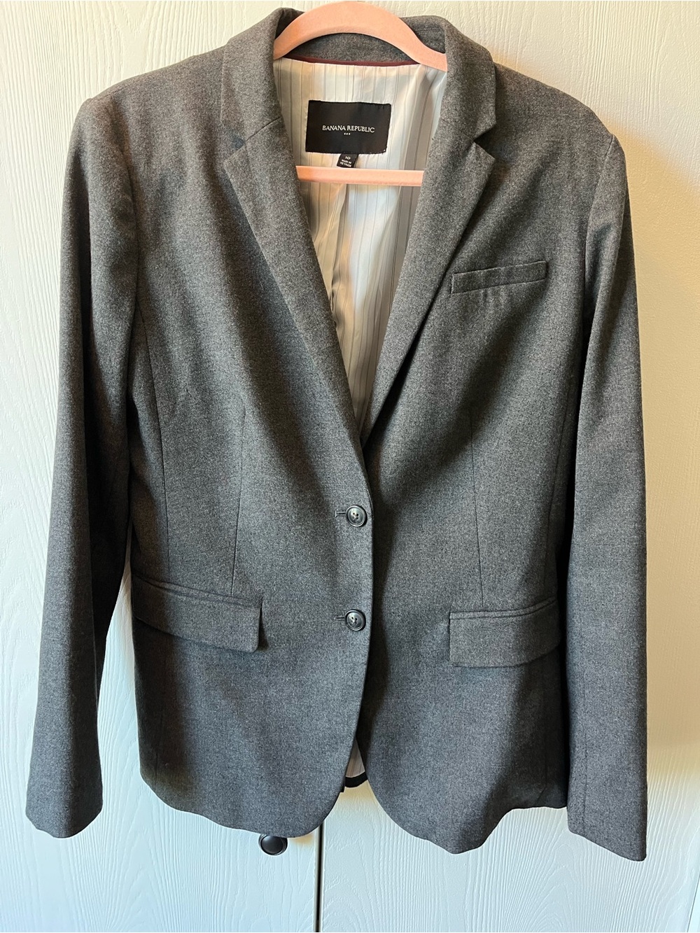 Banana Republic Gray Wool-Blend Blazer
